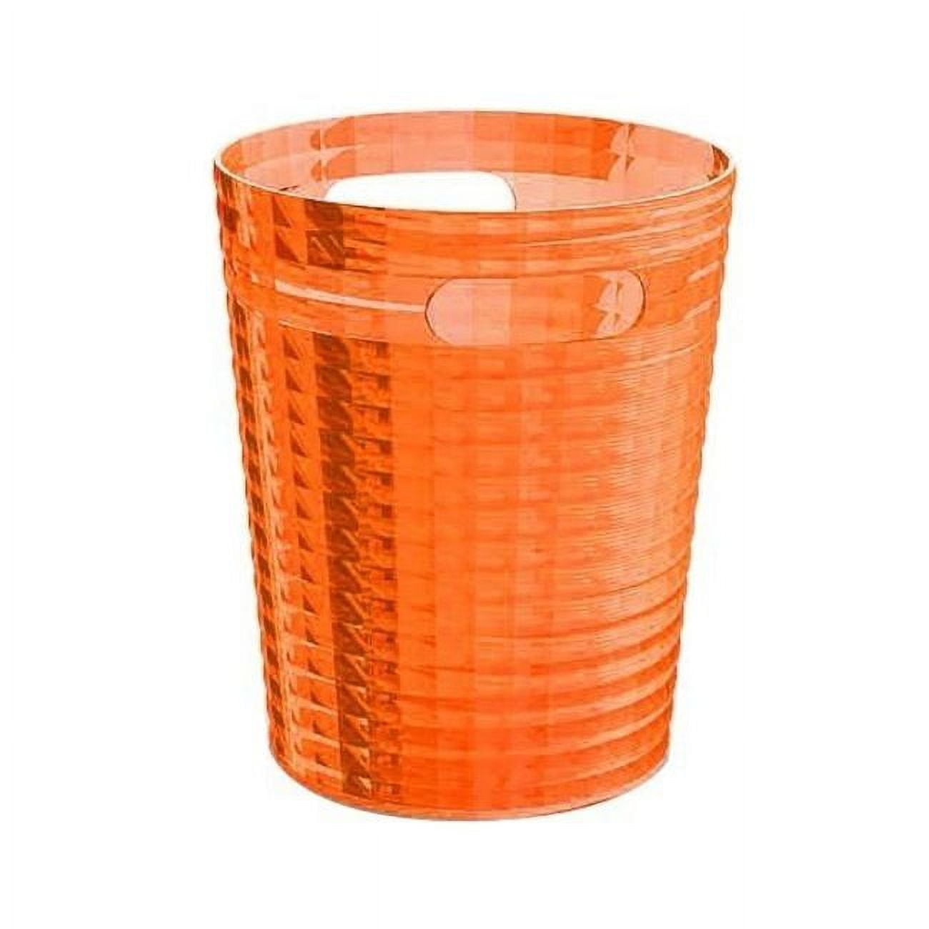 Orange Thermoplastic Open Top Waste Basket