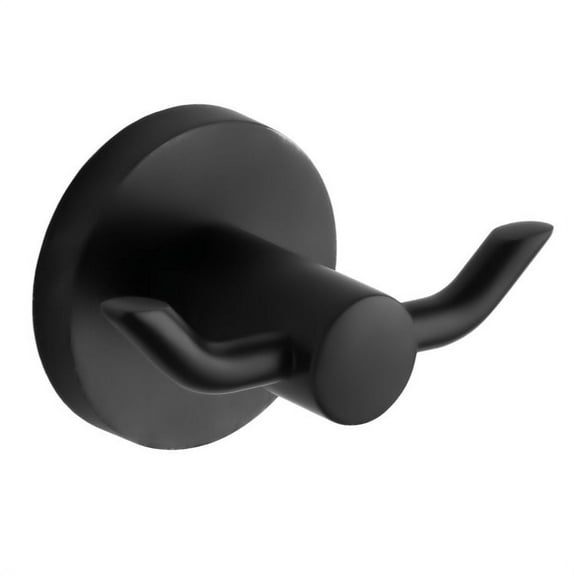 Nameeks Ncb50 Classic Hotel Double Robe Hook - Black