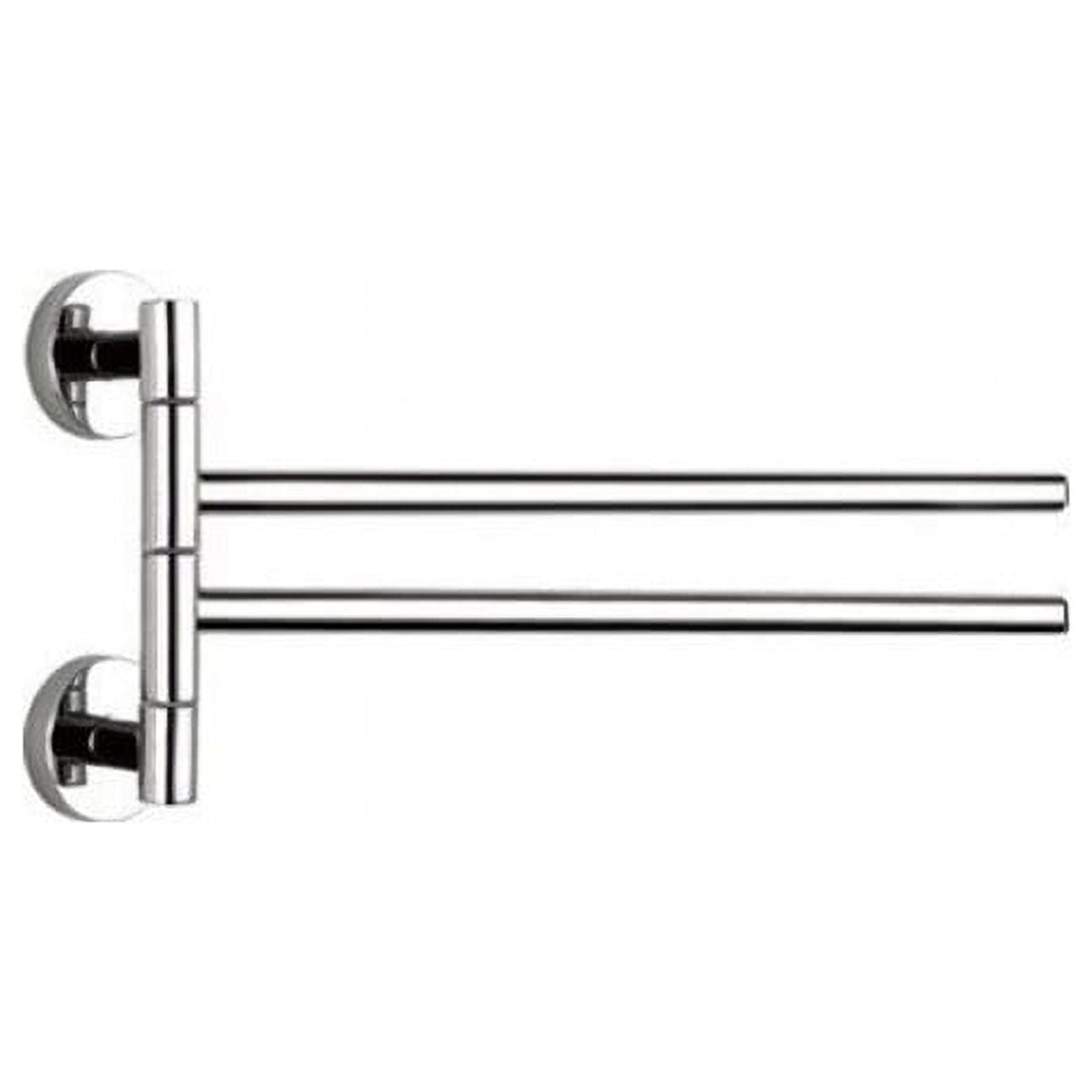 14'' Chrome Double Swivel Wall Mounted Towel Bar