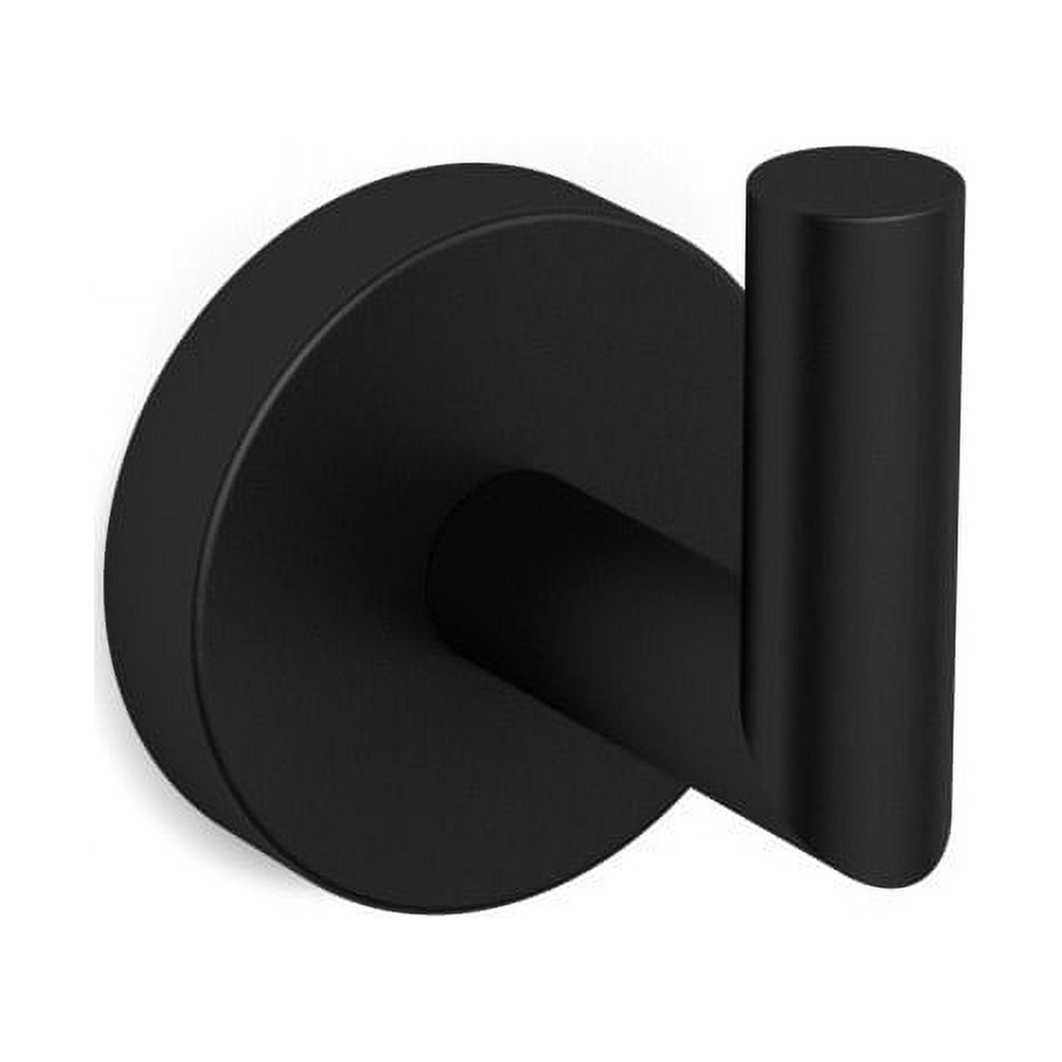 Matte Black Brass Wall Mounted Single Robe Hook