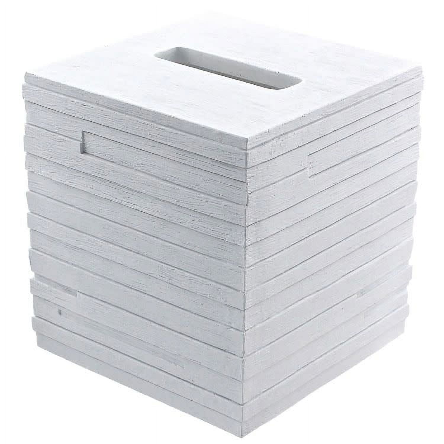 White Thermoplastic Resin Modern Tissue Box Cover