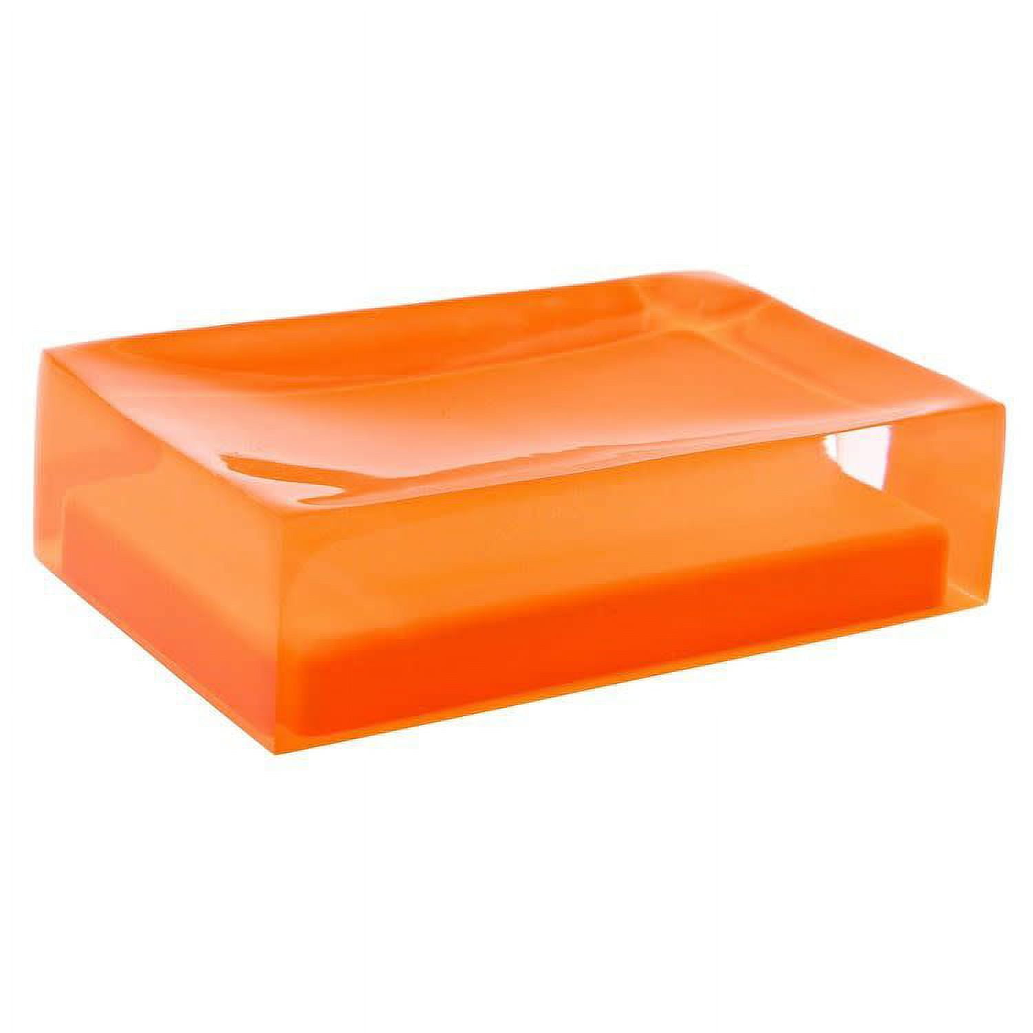 Modern Orange Thermoplastic Resin Rectangular Soap Dish
