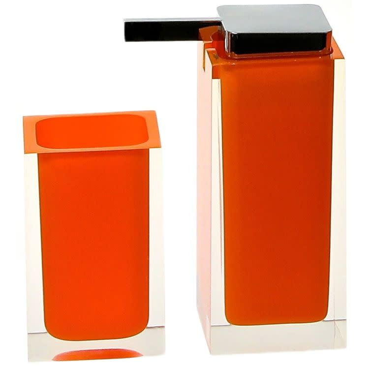 Orange Thermoplastic Resin Bathroom Accessories Set