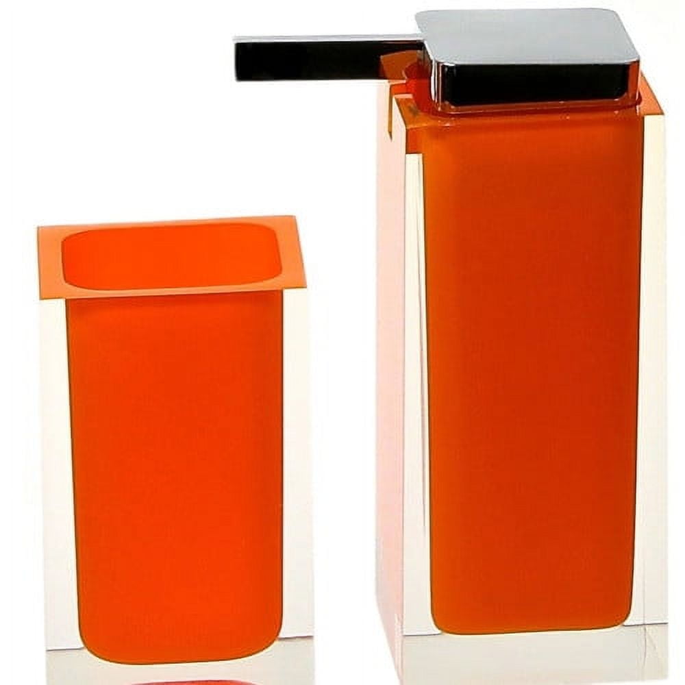 Orange Thermoplastic Resin Bathroom Accessories Set