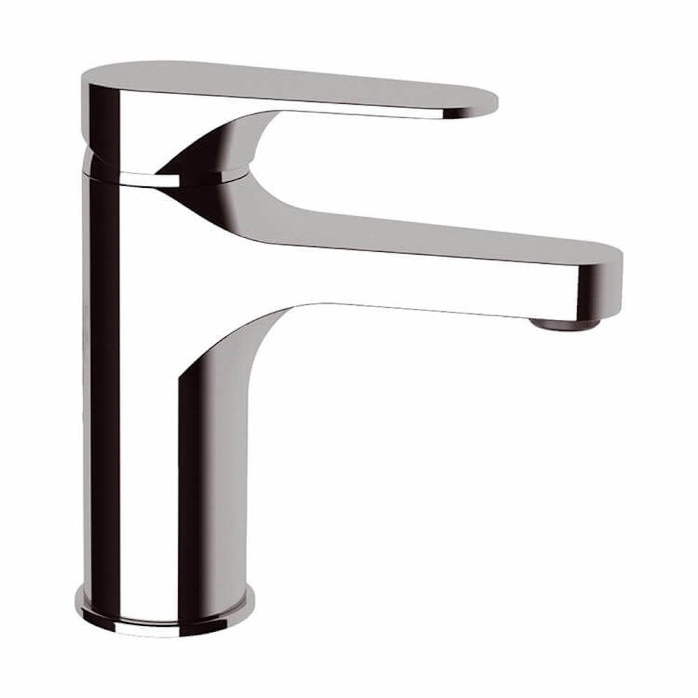 Chrome Modern Single Hole Bathroom Faucet with Lever Handle