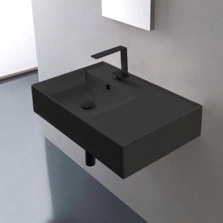 Nameeks Scarabeo 5114 Scarabeo Teorema 2.0 24" Ceramic Bathroom Sink For Wall Mounted Or