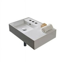 Nameeks Scarabeo 5114-Three Hole Scarabeo Teorema 2.0 24" Ceramic Bathroom Sink For Wall