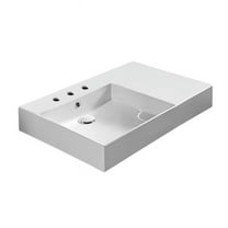 Nameeks Scarabeo 5149-Three Hole Teorema 2.0 Plus 31-1/2" Rectangular Ceramic Wall Mount /
