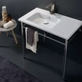 thumbnail image 1 of Nameeks Scarabeo 5211-CON-One Hole Scarabeo Etra 33" Rectangular Ceramic Console Bathroom, 1 of 2