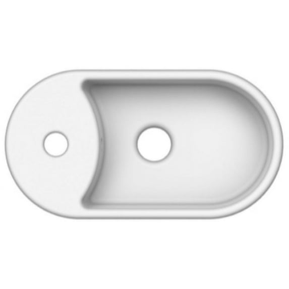 Nameeks Scarabeo 8095-One Hole Scarabeo 28" Oval Ceramic Vessel Bathroom Sink - White