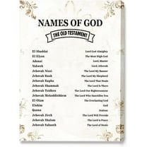 Names Of God Canvas Wall Decor,Bible Verse Canvas Wall Art,Scripture Canvas Wall Artwork Ready to Hang For Christian Home Bedroom Office