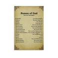thumbnail image 1 of Names Of God - Christian Wall Art Decor, Inspirational Bible Verse Wall Art Print For Home Decor, Office Decor, Church Decor, Living Room & Bedroom, 1 of 1