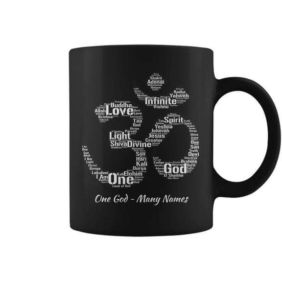 Names Of God In Om Symbol Yoga Inspired Aum Coffee Mugs