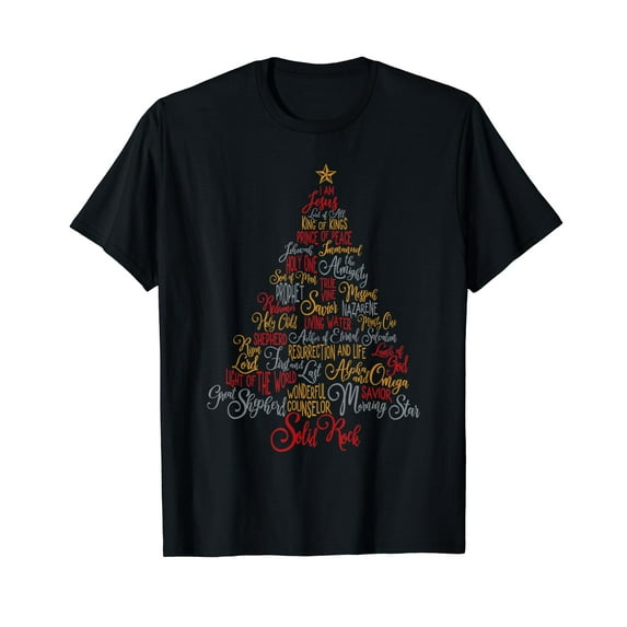 Names Of Jesus Christmas Tree Gift Amazing Xmas Tree Gift T-Shirt