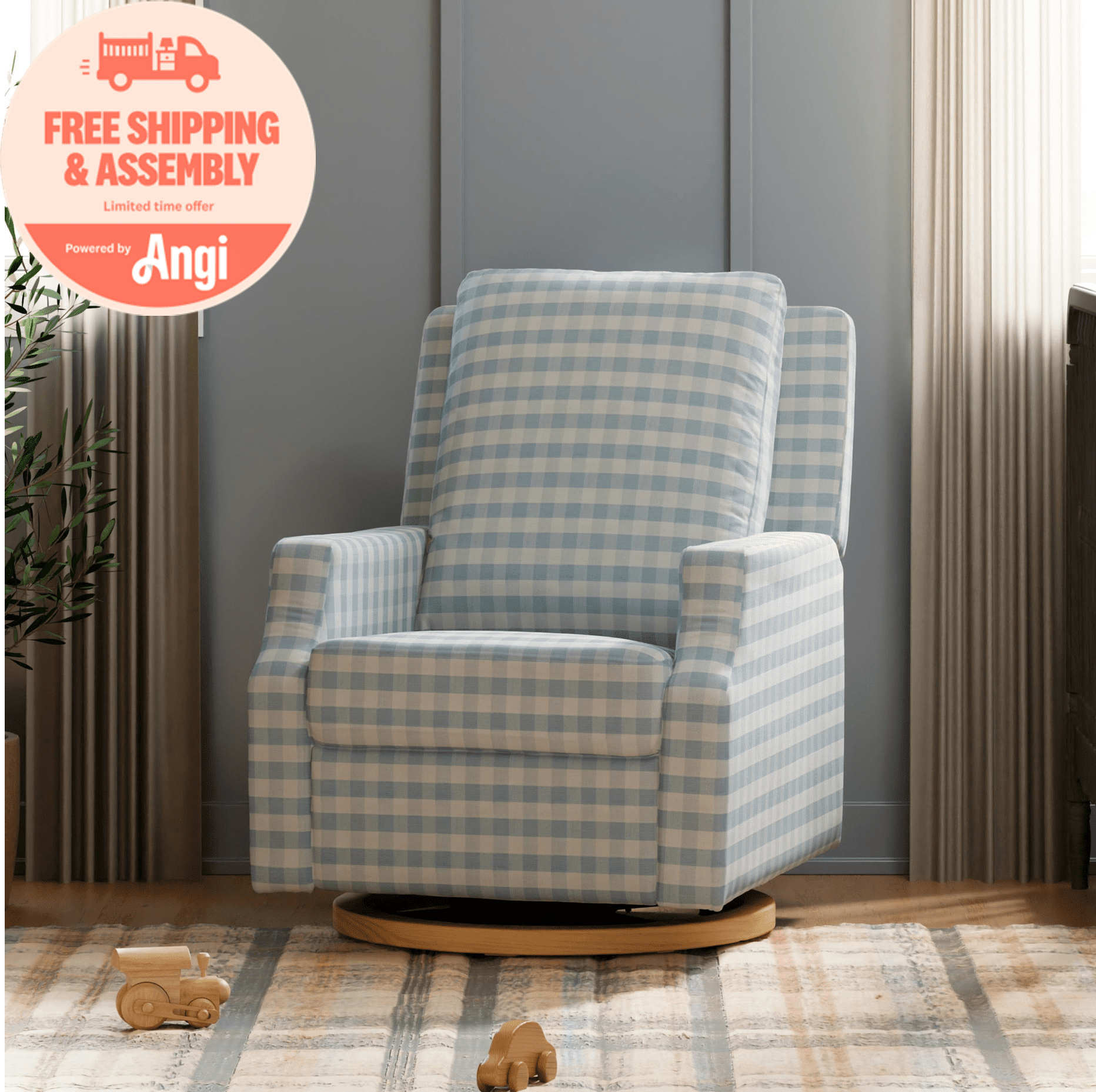 Namesake Crewe Recliner and Swivel Glider