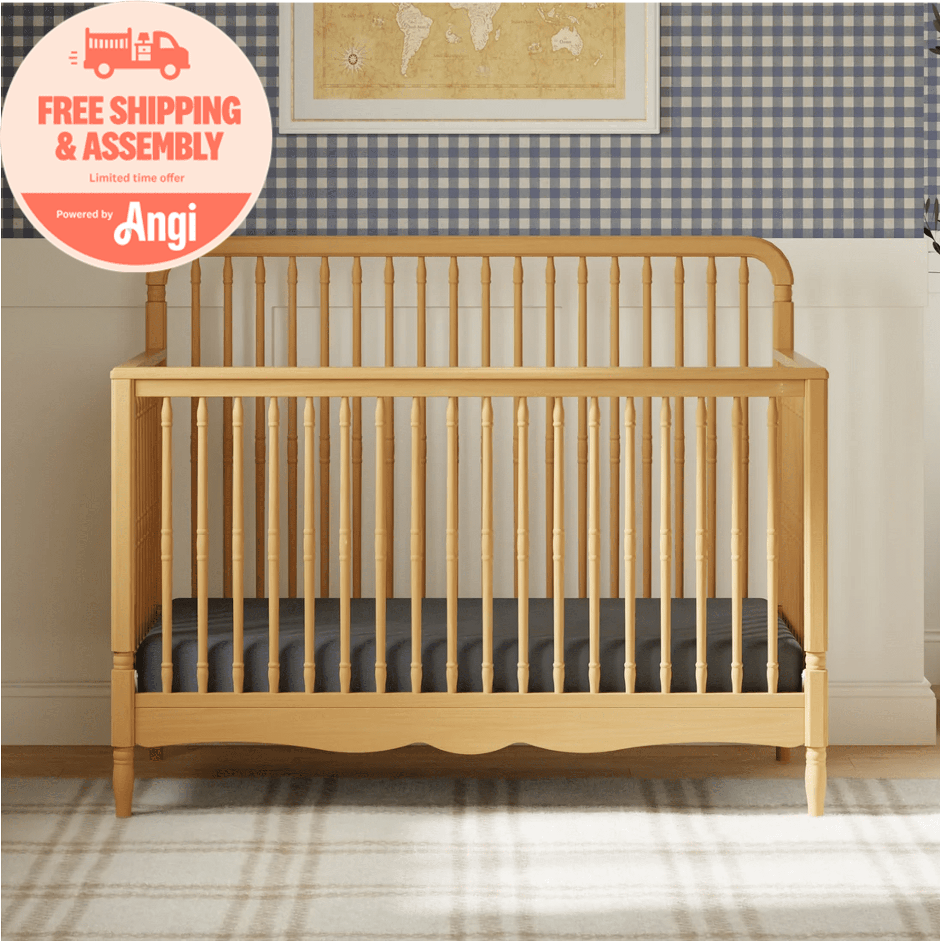 Namesake Liberty 4-in-1 Convertible Spindle Crib