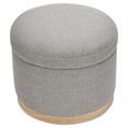 thumbnail image 1 of Namesake Naka Modern Fabric Storage Ottoman in Performance Gray, 1 of 7
