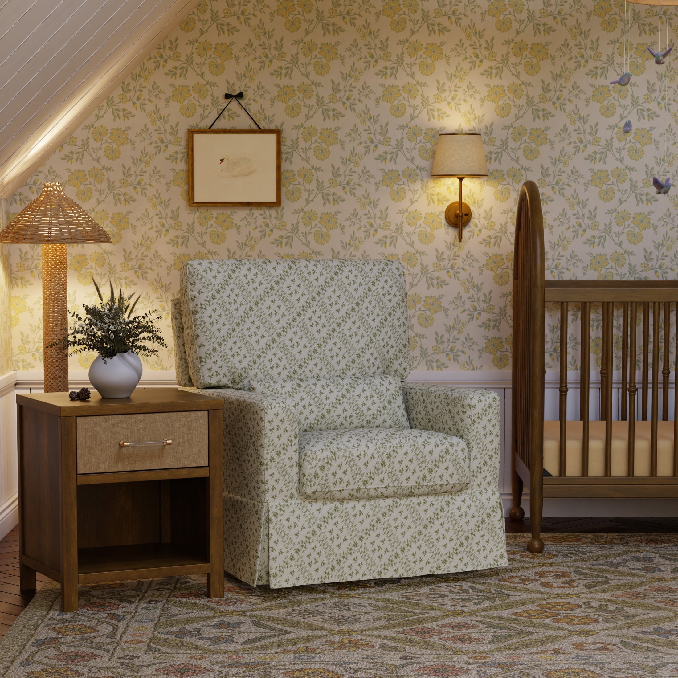 Namesake Sarah Flint x Namesake Crawford Swivel Glider in Eco-Performance Fabric | Water Repellent & Stain Resistant