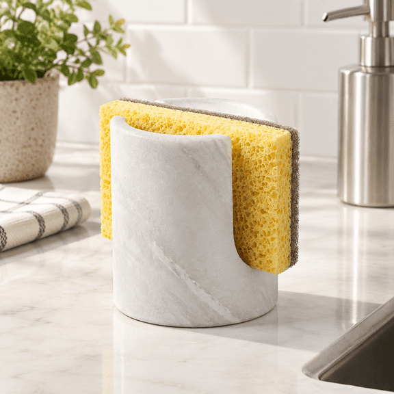 Namib Fantasy Marble Sponge Holder Kitchen Sink Counter Organizer Dish Drying Rack