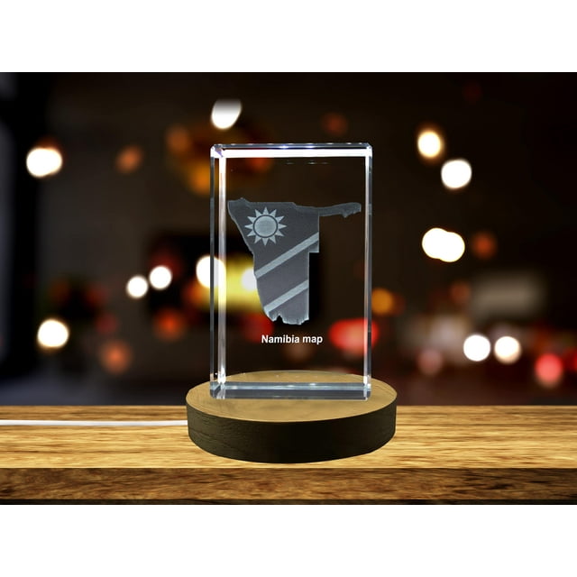 Namibia 3D Engraved Crystal 3D Engraved Crystal Keepsake/Gift/Decor/Collectible/Souvenir
