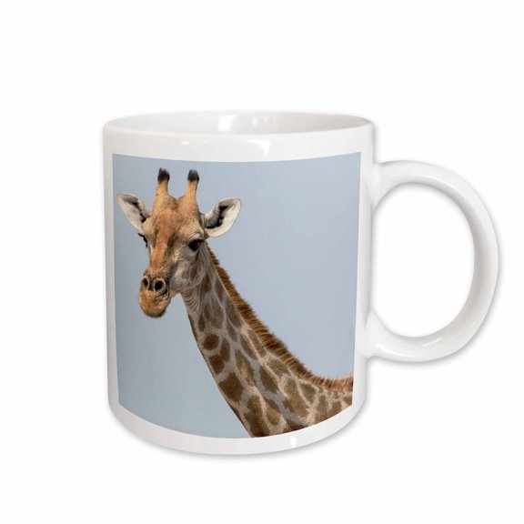 3drose, Namibia, Etosha Np, Klein Namutoni Waterhole. Portrait of a Giraffe., 15oz Mug