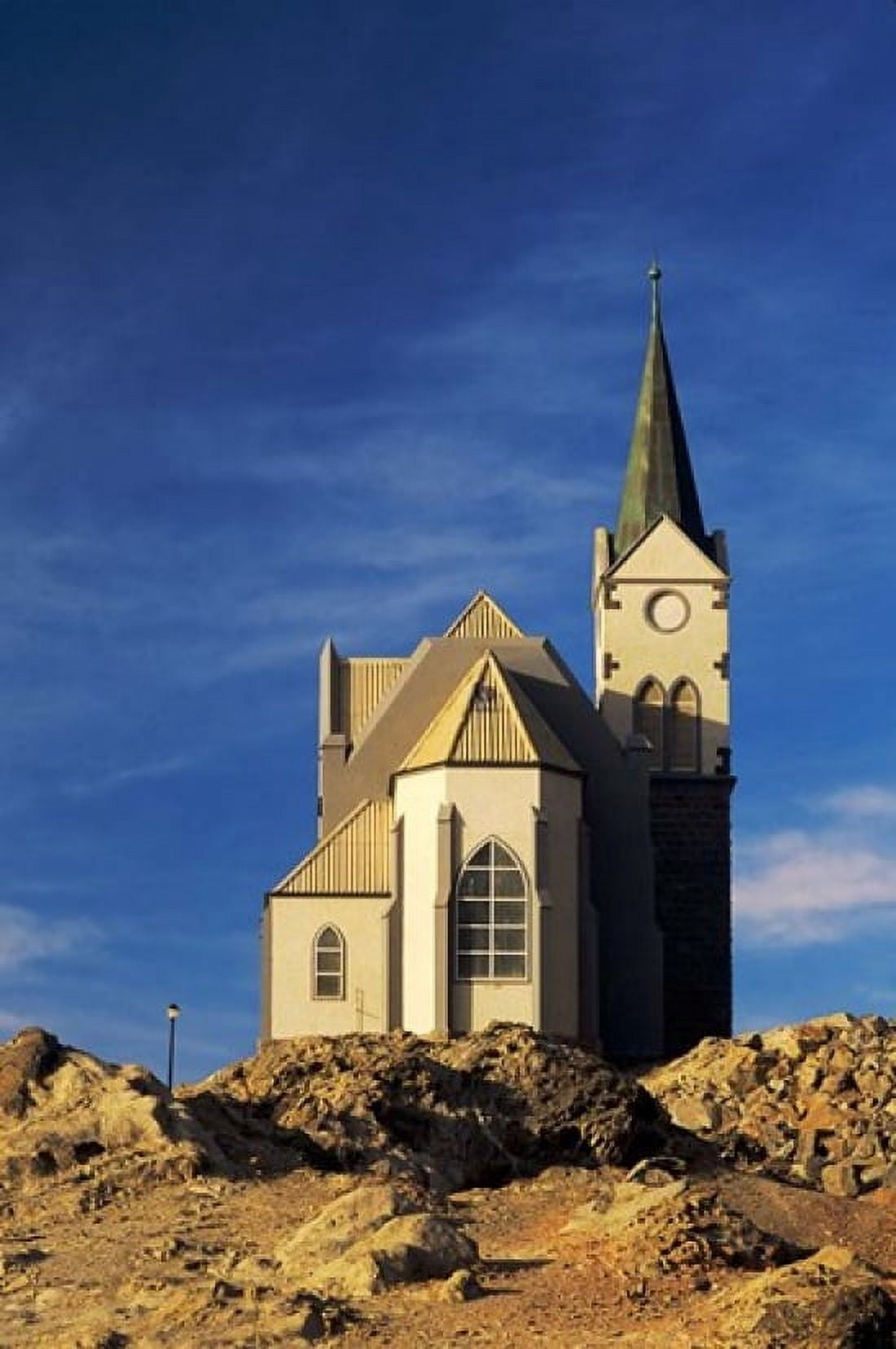 Namibia Luderitz Evangelical Lutheran Church Canvas Art - Charles Crust DanitaDelimont (24 x 36)