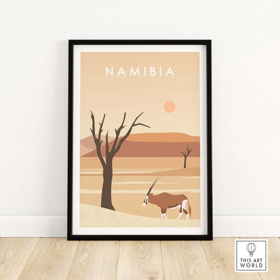 Namibia Print Namibian Dunes Poster Sossusvlei Desert Africa Wall Art Namibia Gift Idea Fr