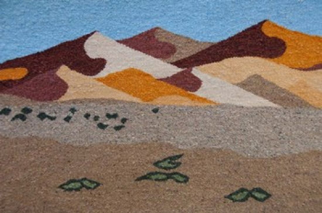 Namibia Swakopmund Karakulia wool textiles Canvas Art - Cindy Miller Hopkins DanitaDelimont (34 x 23)