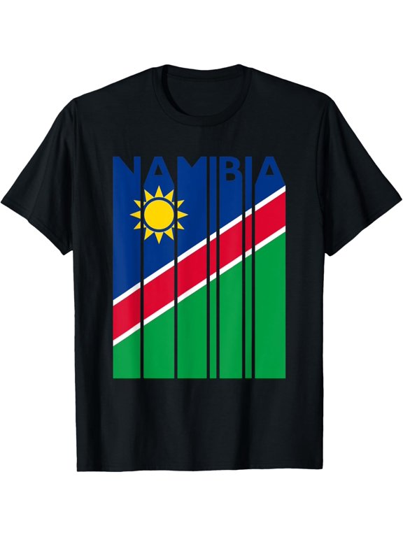 Namibia T-Shirt Vintage Namibian Flag Tshirt Vacation T-Shirt
