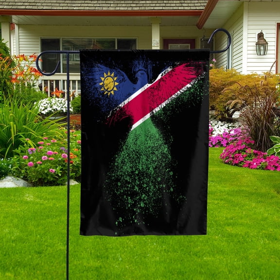 Namibian Flag With Eagle Painting - Proud Namibia Garden Flag (11.5x17.5) Double-Sided Decorative Polyester Indoor/Outdoor Flag