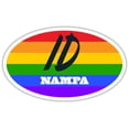 thumbnail image 1 of Nampa ID Idaho Canyon County Rainbow Pride Flag 6 Stripes Pride Flag Euro Decal Bumper Sticker 3M Vinyl 3" x 5", 1 of 3