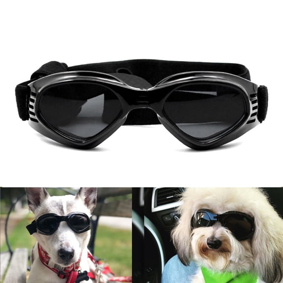 Namsan Dog Goggles Dog Sunglasses UV Resistant Windproof Snowproof Doggy Goggles Cat Glasses (Black)