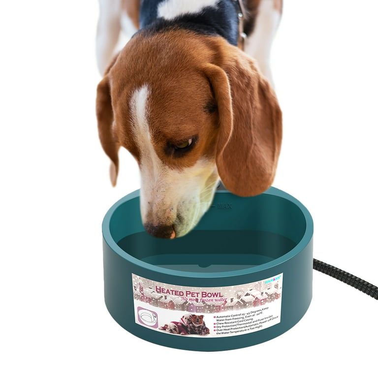 Namsan Heated Pet Bowl Dog Water Thermal-Bowl Heating Water Dish Feeder for  Dogs, Cats, Rabbits