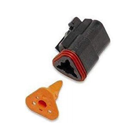 Namz Custom Cycle Deutsch Plug - 3-Socket - Black