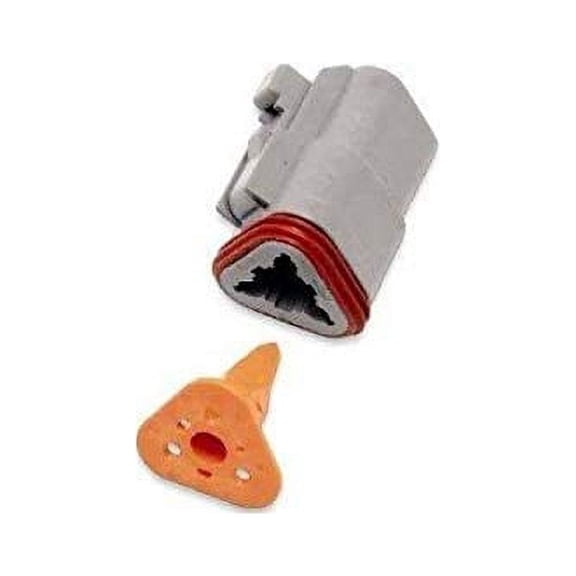 Namz Custom Cycle Deutsch Plug - 3-Socket - Gray