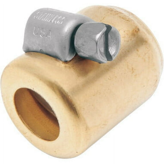 Namz Custom Cycle NHC-N206 Hose Clamp for 3/8in. Oil Line - Brass