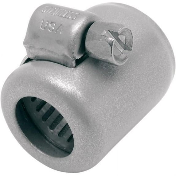 Namz Custom Cycle NHC-S206 Hose Clamp for 3/8in. Oil Line - Silver