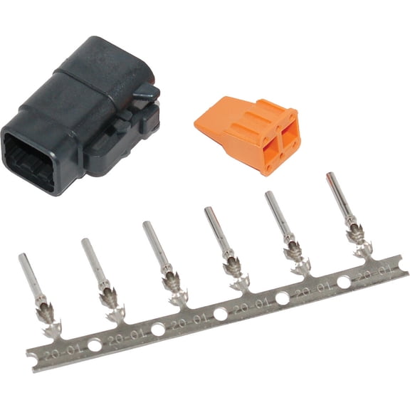 Namz Custom Cycle Products New Deutsch DTM Plug and Wedgelock, 850-08049