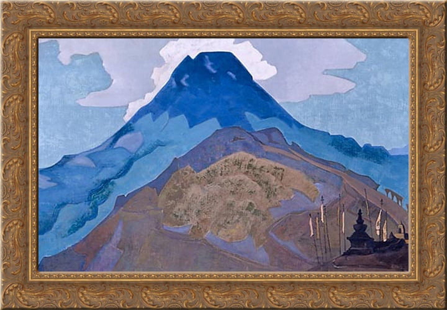 Namze 24x18 Gold Ornate Wood Framed Canvas Art by Nicholas Roerich