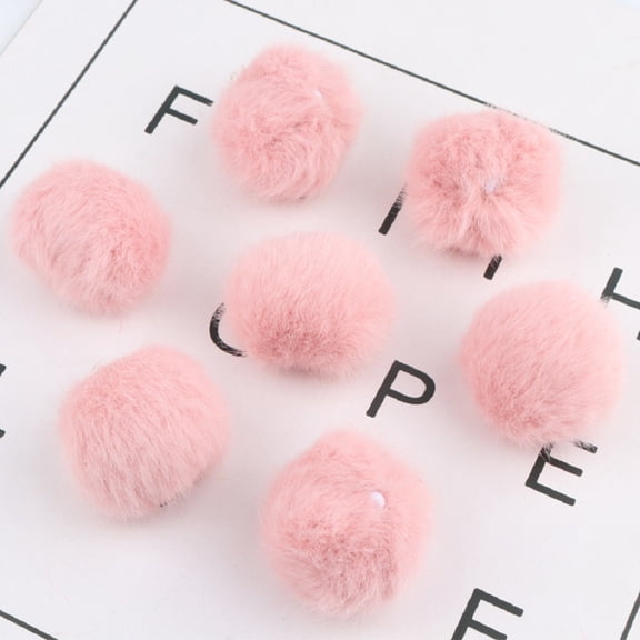 Namzi 0.98 Inch Artificial Plush Ball,20 PCS Pink Faux Fur Balls for DIY Clothing Accessories,Headwear,Scarves,Hats,Bag Pendants,Craft Supplies