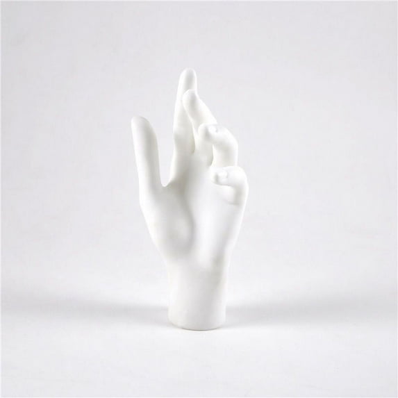 Namzi 1 Pair Female Hand Model Hand Jewelry Bracelets Gloves Display Organizer Stand Manicure Hands - White