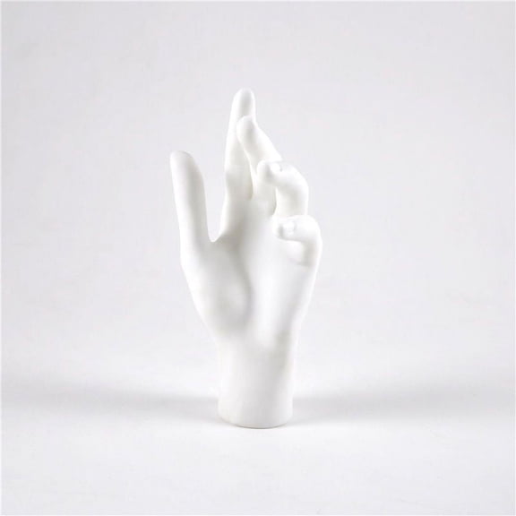 Namzi 1 Pair Female Hand Model Hand Jewelry Bracelets Gloves Display Organizer Stand Manicure Hands - White