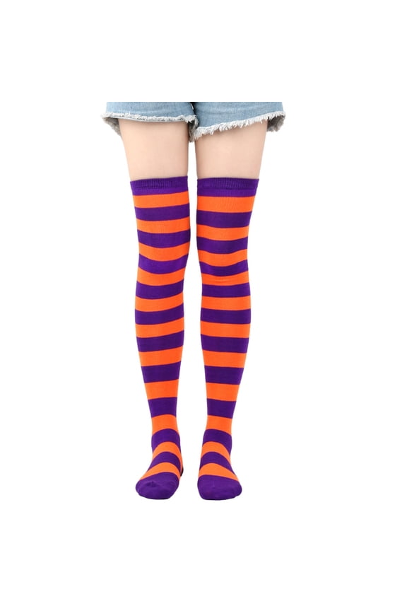 1 Pairs Over Knee Socks Knee-High Socks High Thigh Boot Stockings Women Knee Highs Socks for Girl Cosplay, Daily Wear,A06