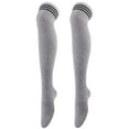 thumbnail image 1 of Namzi 1 Pairs Over Knee Socks Knee-High Socks High Thigh Boot Stockings Women Knee Highs Socks for Girl Cosplay, Daily Wear,Grey, 1 of 2