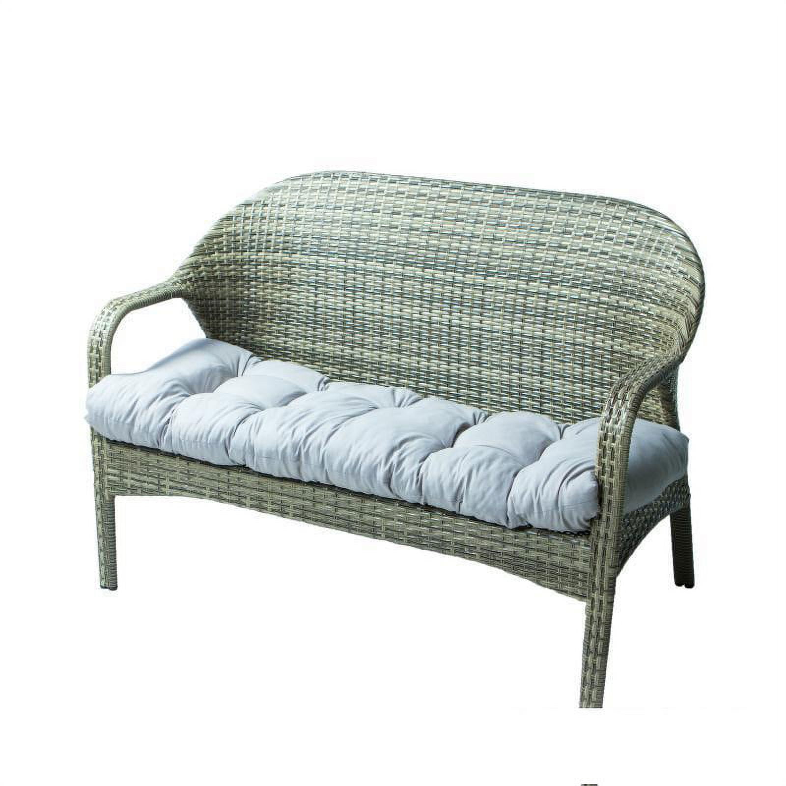 Namzi 1 Pcs 39*20inch Bench Cushion, Outdoor Bench Cushion for Patio & Garden, Heavy Duty Outdoor Furniture Cushion for Porch Seating,Grey