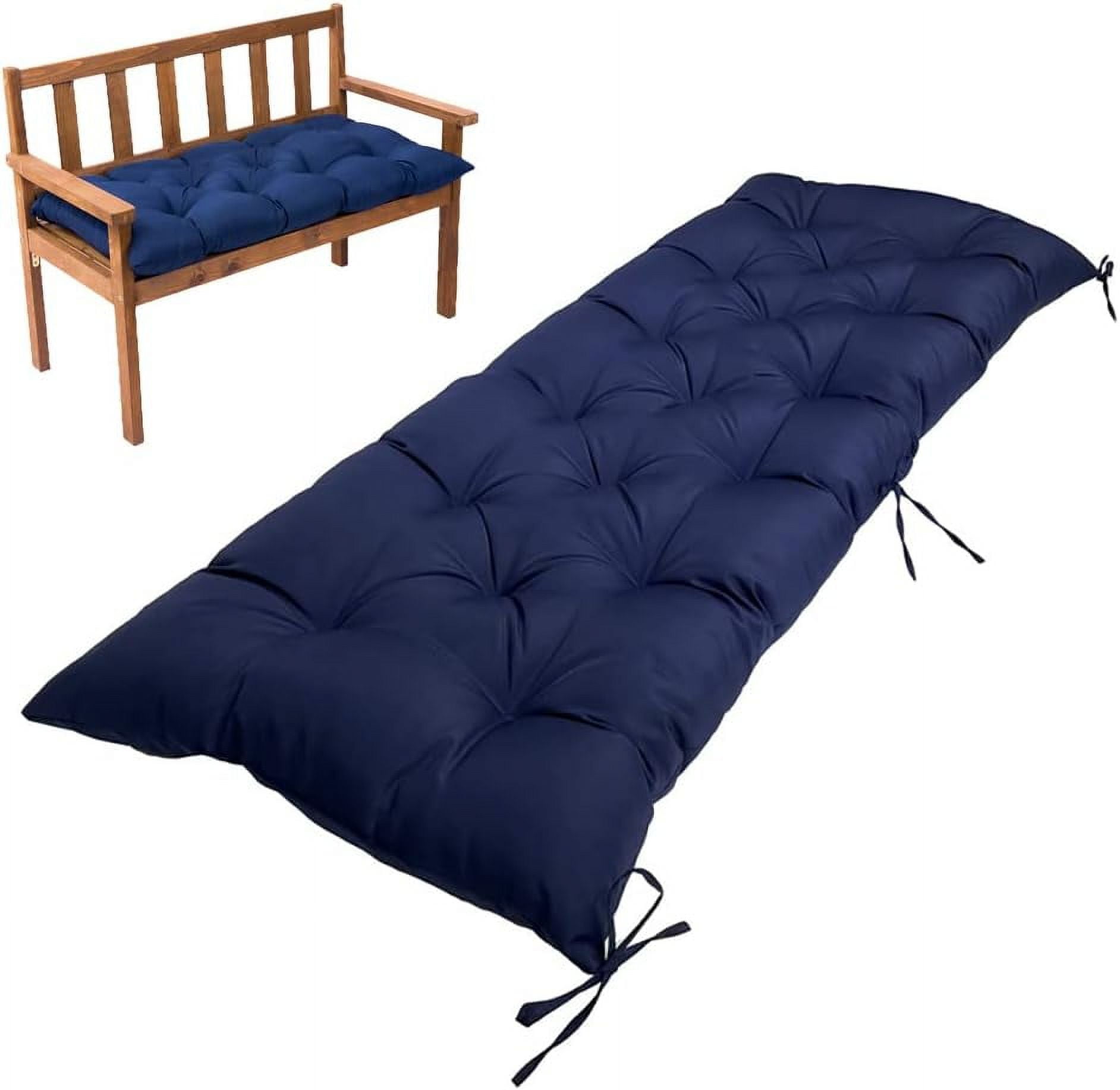 Namzi 1 Pcs Bench Cushion, Outdoor Bench Cushion for Patio & Garden, Heavy Duty Outdoor Furniture Cushion for Porch Seating,59*19.68*3.14inch,Dark Blue