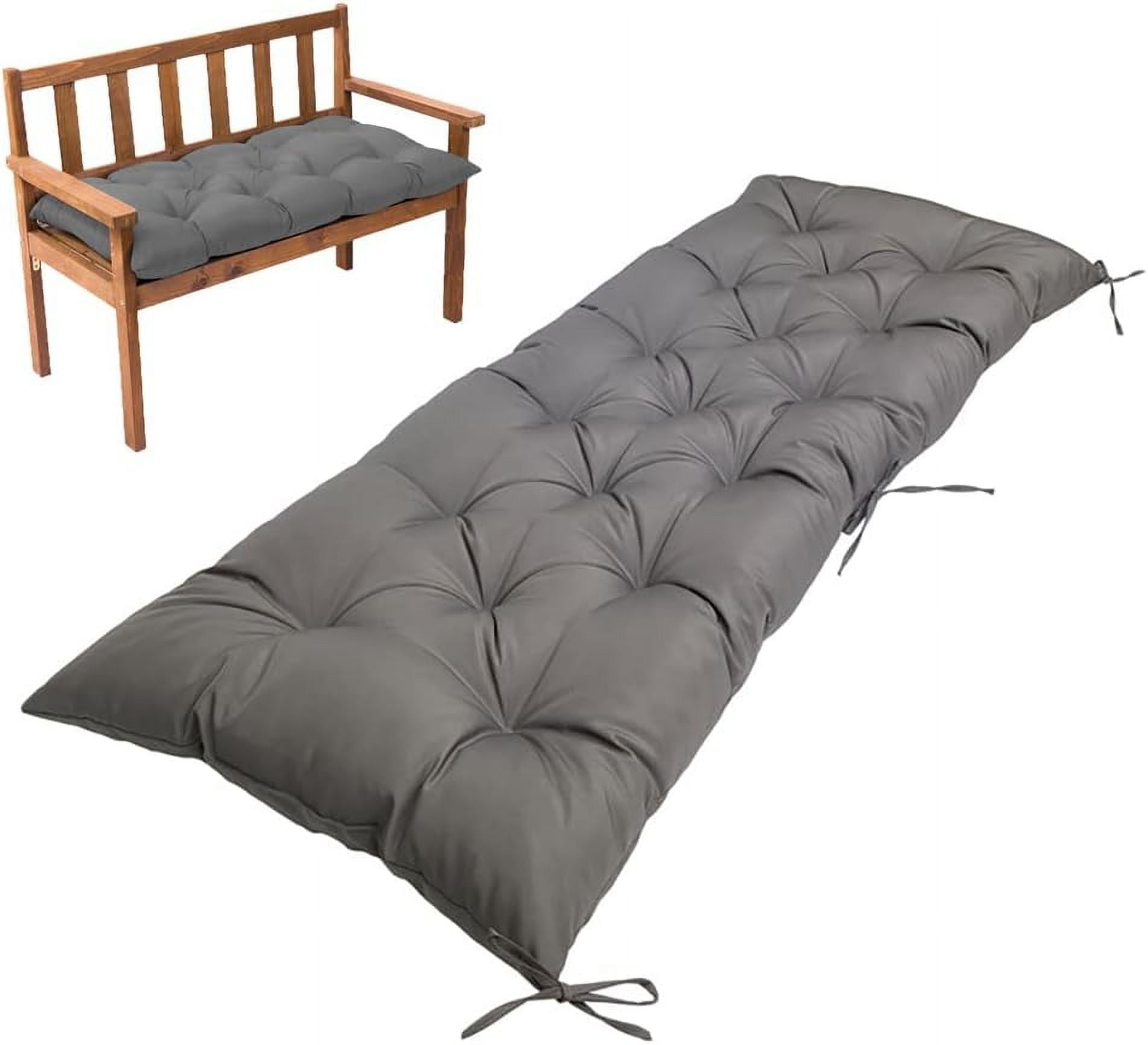 Namzi 1 Pcs Bench Cushion, Outdoor Bench Cushion for Patio & Garden, Heavy Duty Outdoor Furniture Cushion for Porch Seating,59*19.68*3.14inch,Dark Grey