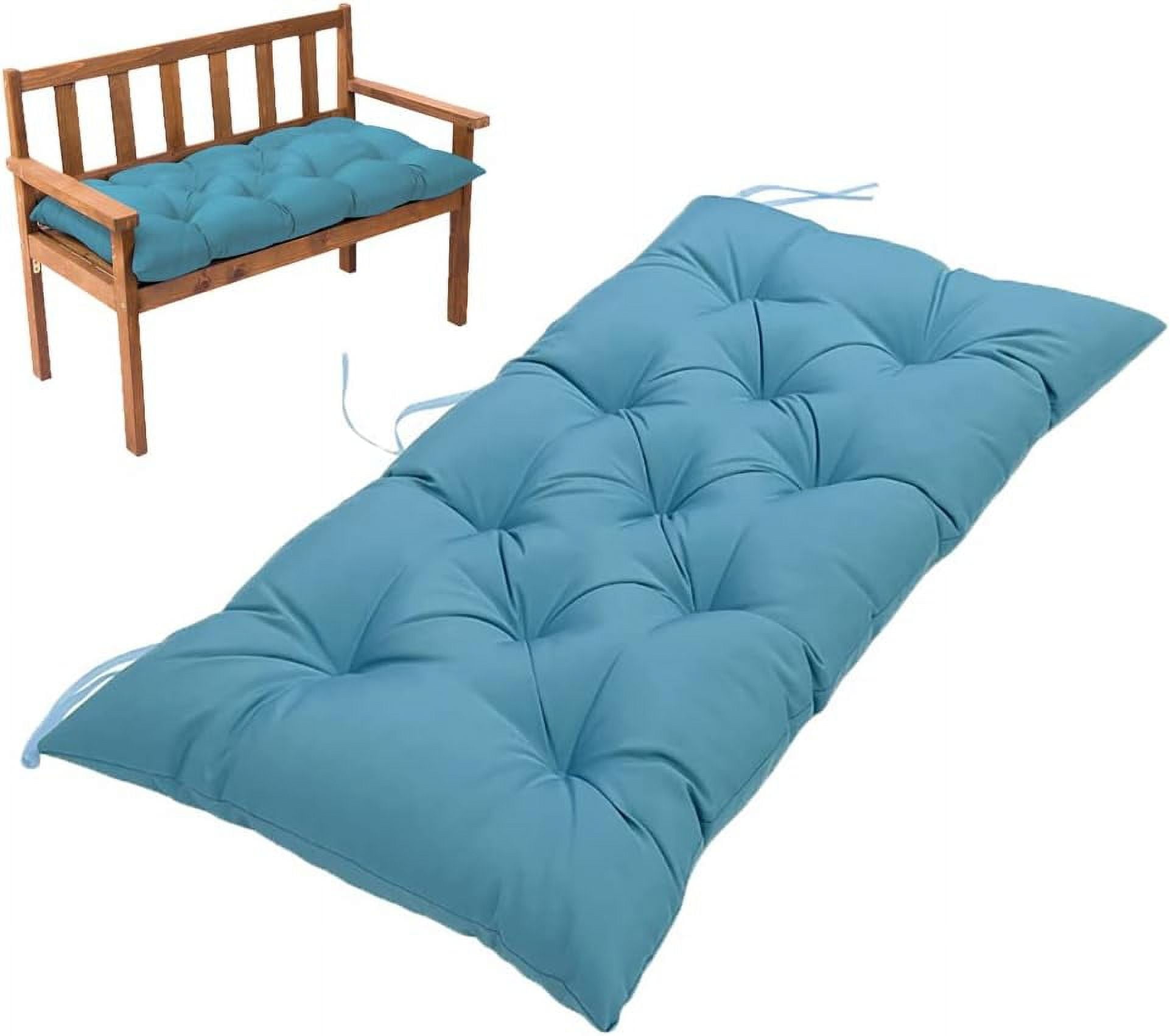 Namzi 1 Pcs Bench Cushion, Outdoor Bench Cushion for Patio & Garden, Heavy Duty Outdoor Furniture Cushion for Porch Seating,47.24*19.68*3.14inch,Blue