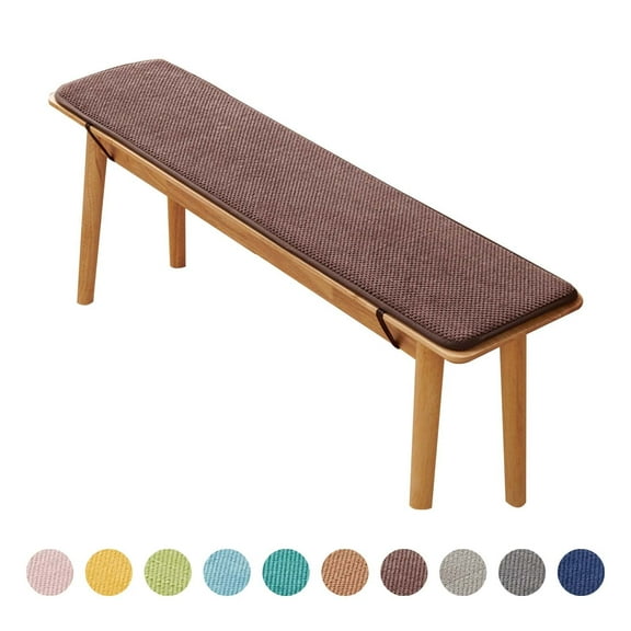 Namzi 1 Piece of Coffee Color Corduroy Bench Cushion,Long Thickened Anti Slip Cushion,for Living Room,Dining Room Bench,Swing,12*31.5*0.59in