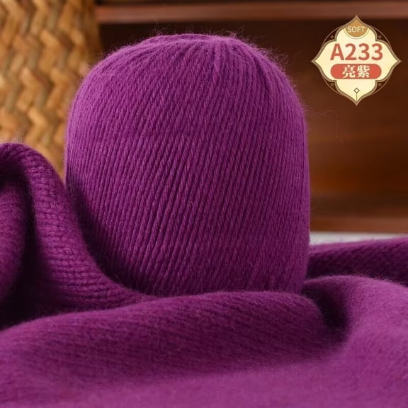Namzi , 1 Roll Wool for Knitting 6 Shares, Purple High Quality Crochet Yarn for Craft Projects, Soft Fleece Yarn Suitable for DIY Knitting & Crochet Work, Durable